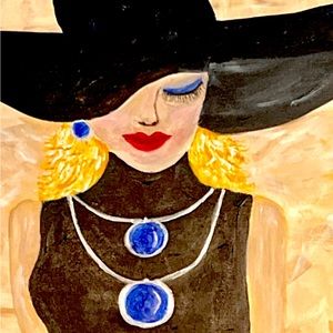 Original, Signed Acrylic Painting “Jeana” by Janet Smith of Boise, ID